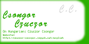 csongor czuczor business card